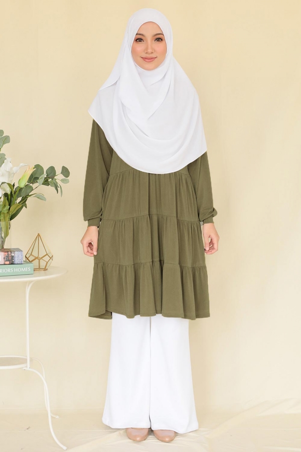 Qalam Blouse - Pickle Green Qalam Blouse - Pickle Green